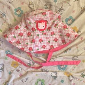 Sanrio Pink Rose Checkered Hat